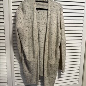 Madewell Speckled Cream Open-Front Women's Sweater XL